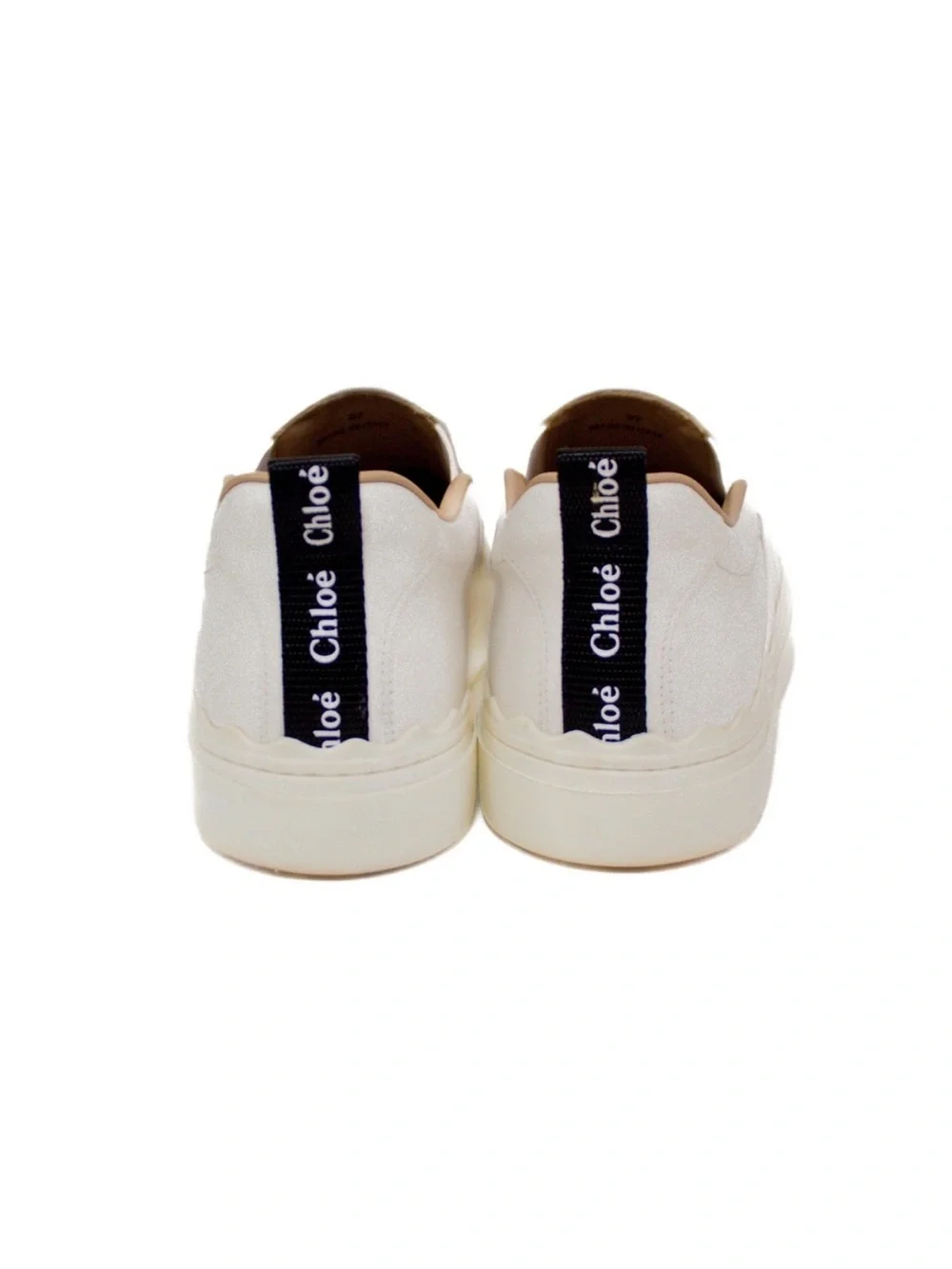 CHLOÉ LAUREN LEATHER SLIP ON SNEAKERS Women's Size 7 US/ 37 EU